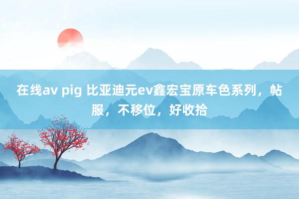 在线av pig 比亚迪元ev鑫宏宝原车色系列，帖服，不移位，好收拾